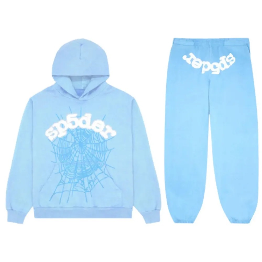 Blue Hoodie and Sweatpants Set